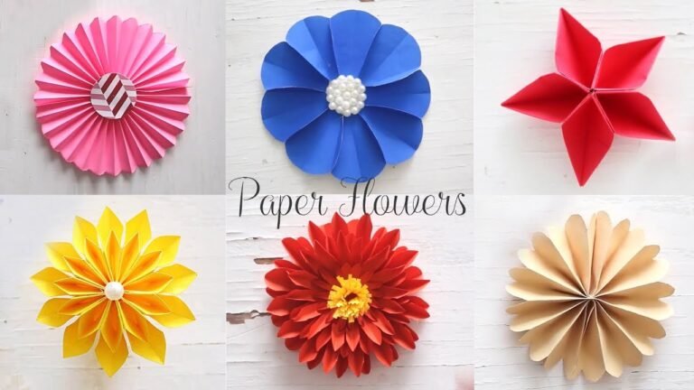 6 Easy Paper Flowers | Flower Making | DIY