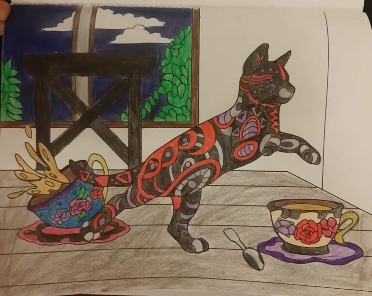 Cat on table